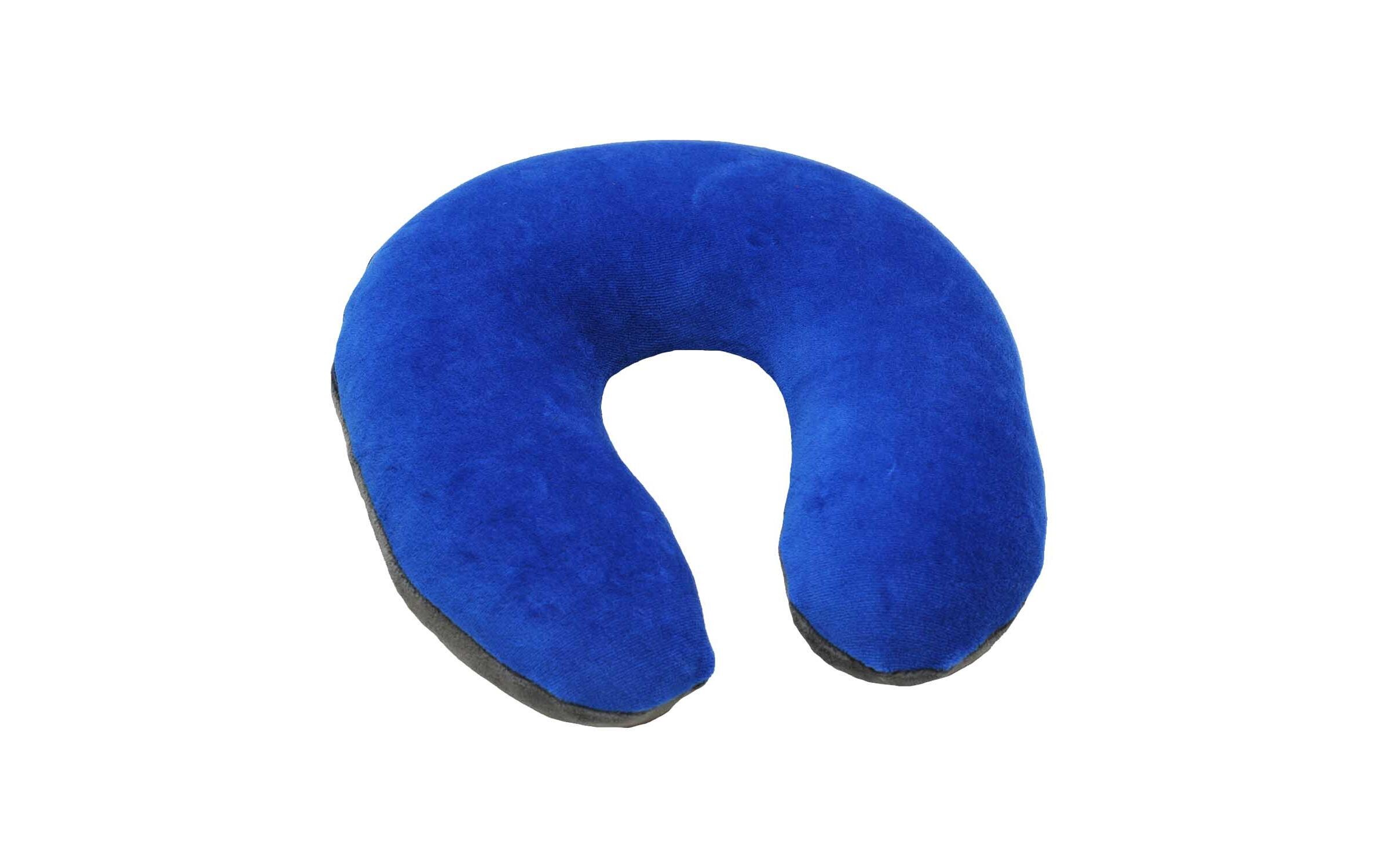 Stützkissen Buchi Soft Veloursbezug anthrazit/blauNackenkissen mit Veloursbezug