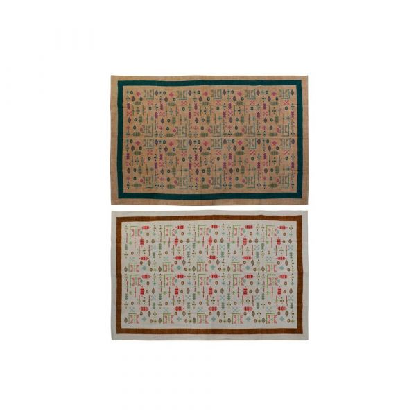 Tapete DKD Home Decor Branco Ikat (160 x 230 x 0,4 cm) (2 Unidades) - S3037979
