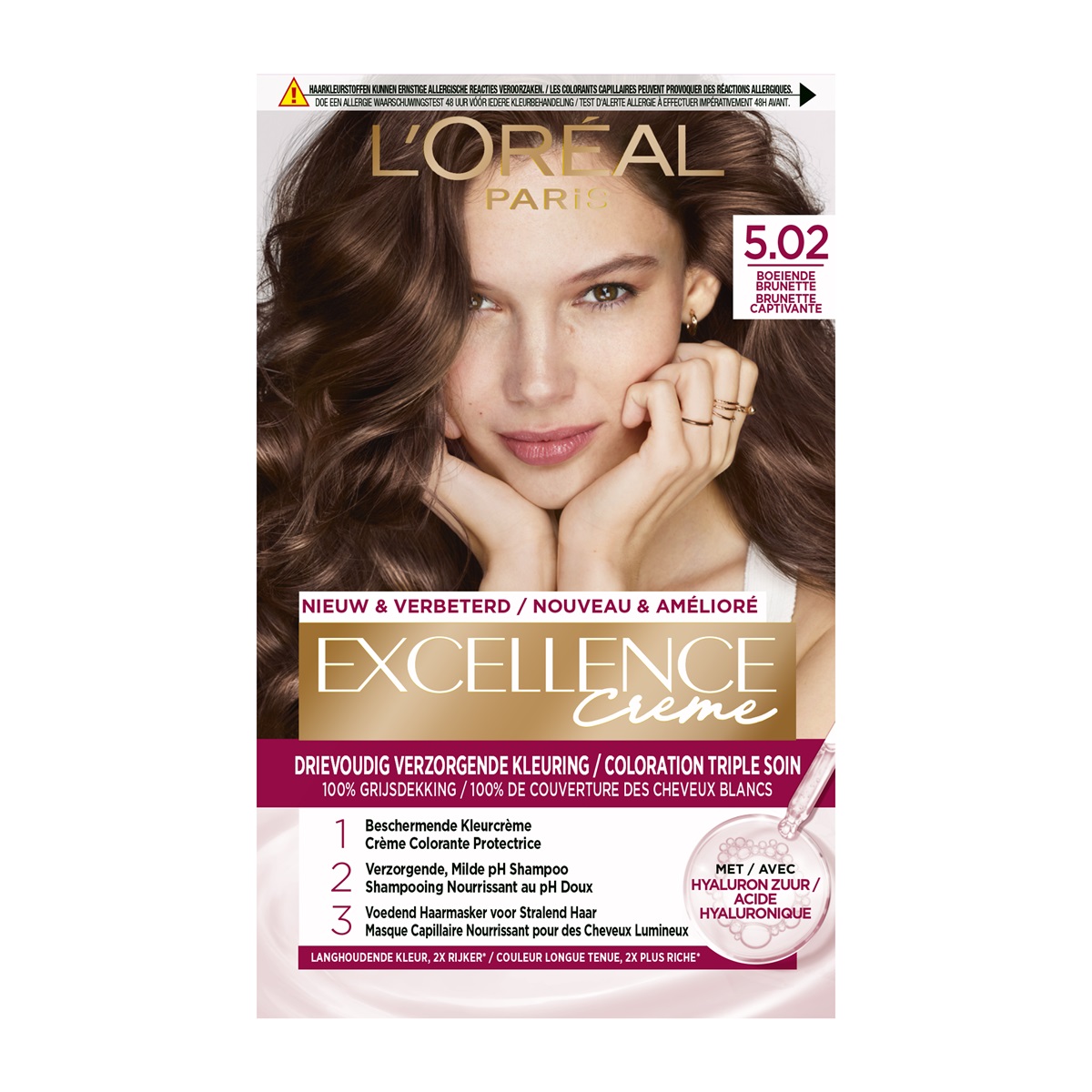 L’Oréal Excellence 5.02 Boeiende Brunette (1 stuk)