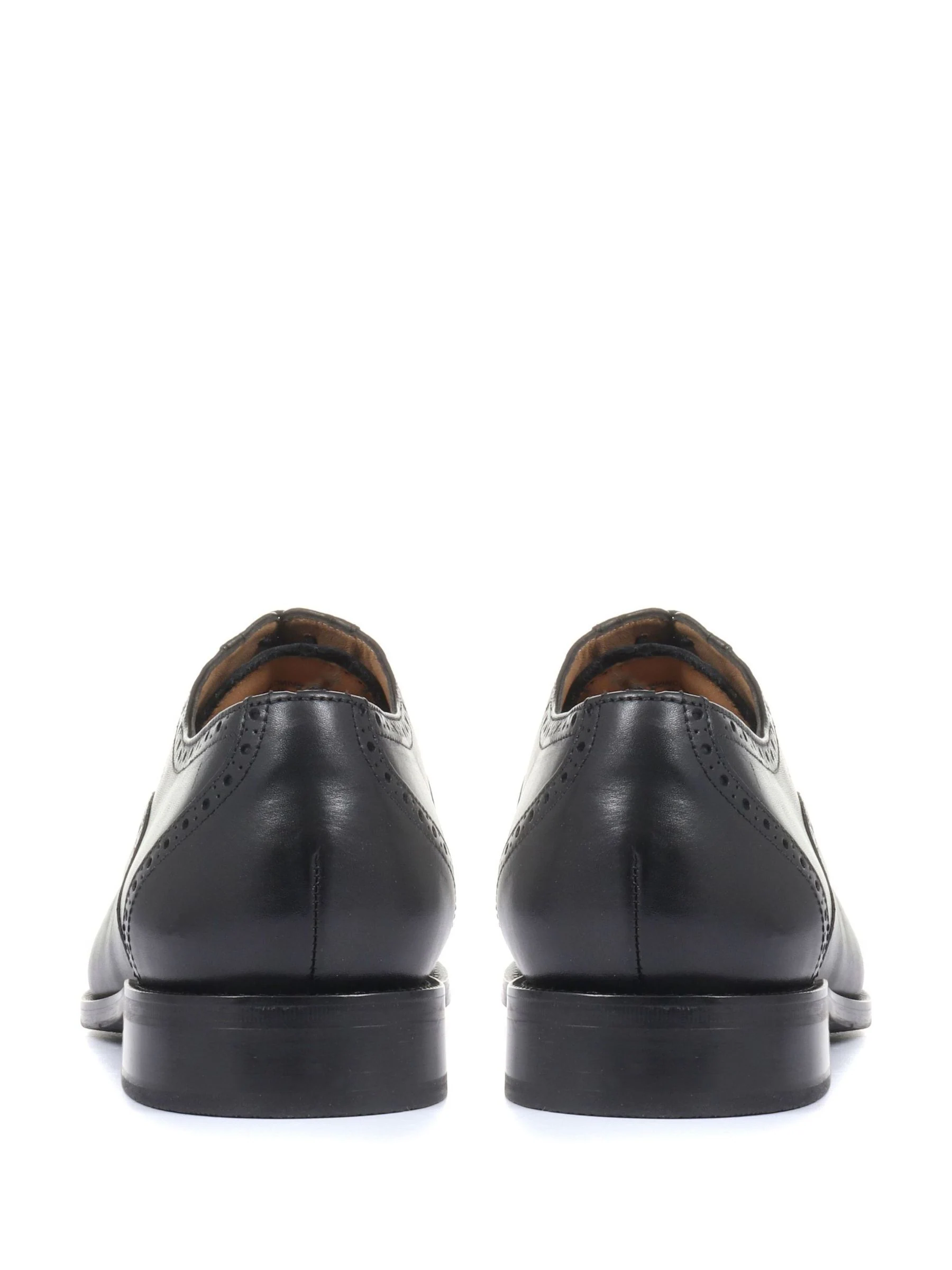 Zwart - Gents Leather Lace Wide Fit Smart Shoes