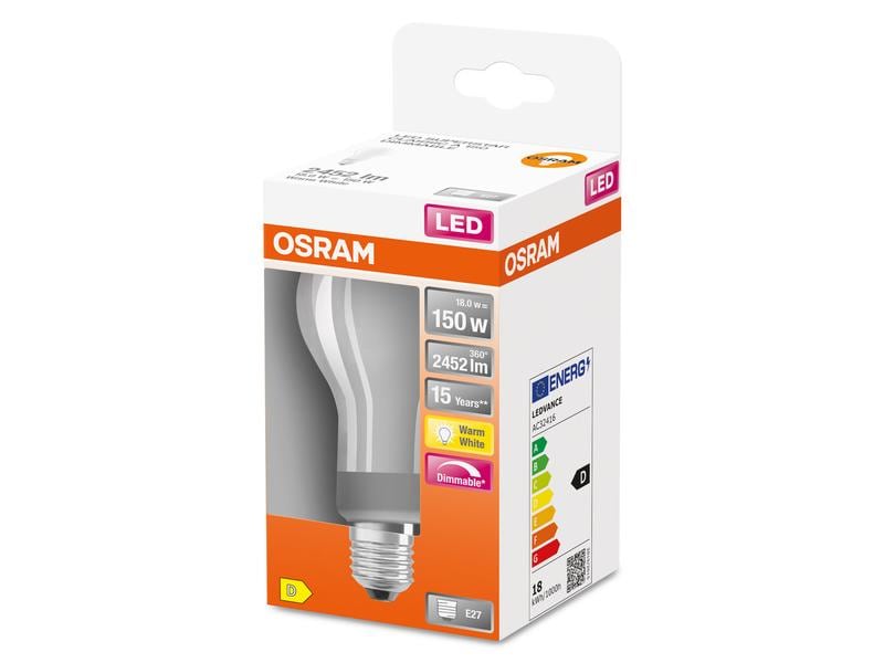 OSRAM Lampe Superstar Retrofit, 18W, E27 Warmweiss LED-Leuchtmittel