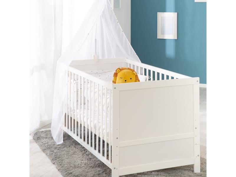 roba Babybett Komplettset Sternenzauber weiss 70 x 140 cm Kombi-Kinderbett umbaubar