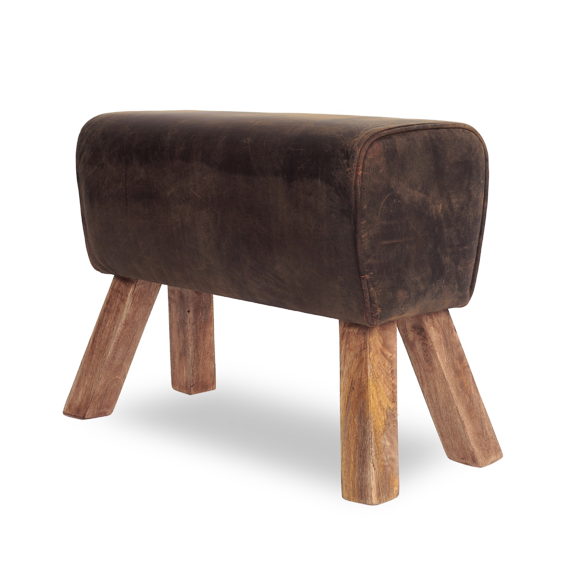Sitzbock 'Buffalo', braun, B 69 cm, H 52 cm, T 30 cm von fischer's lagerhaus
