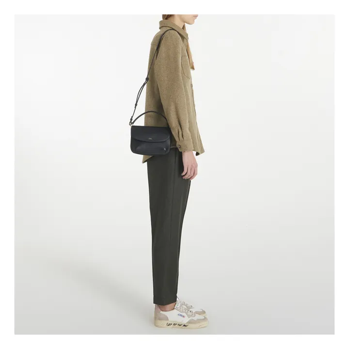 A.P.C. Sac Sarah Shoulder Mini Cuir Lisse | Noir