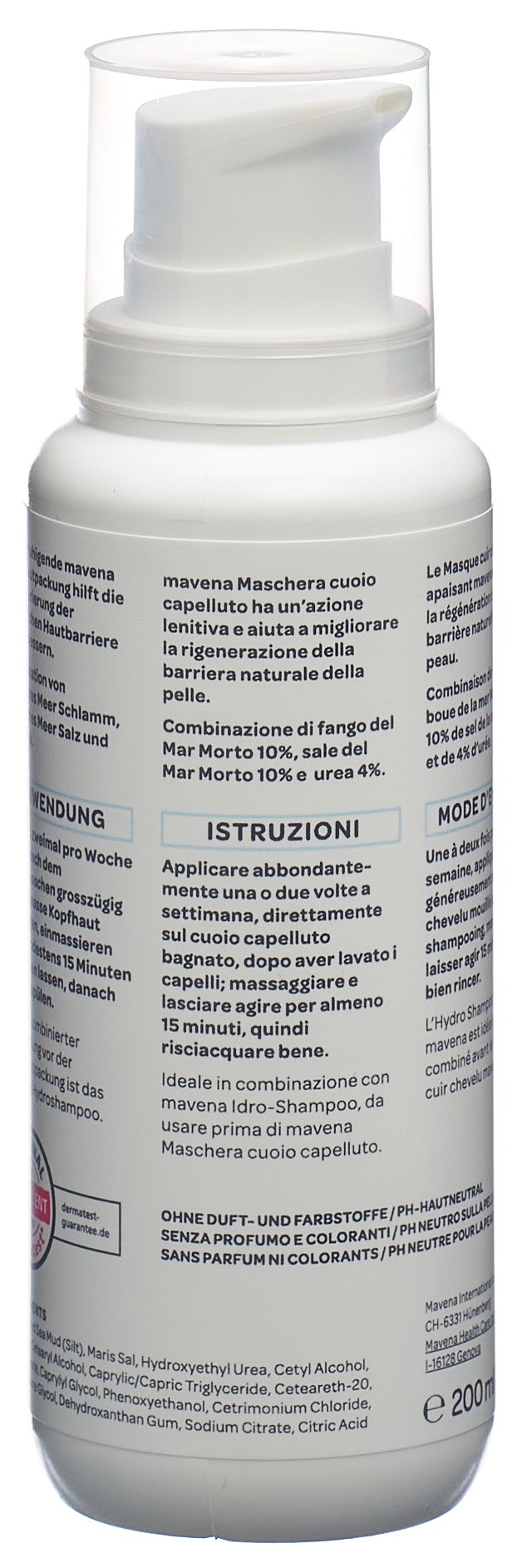 MAVENA Kopfhautpackung<br>200 ml, Dispenser, Creme