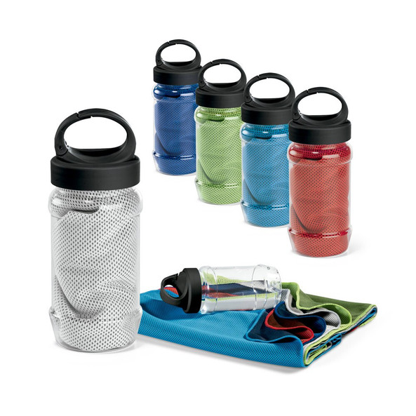 hi!dea 99967 - Ensemble de bouteille en PP et PET et serviette de sport en polyamide et polyester
