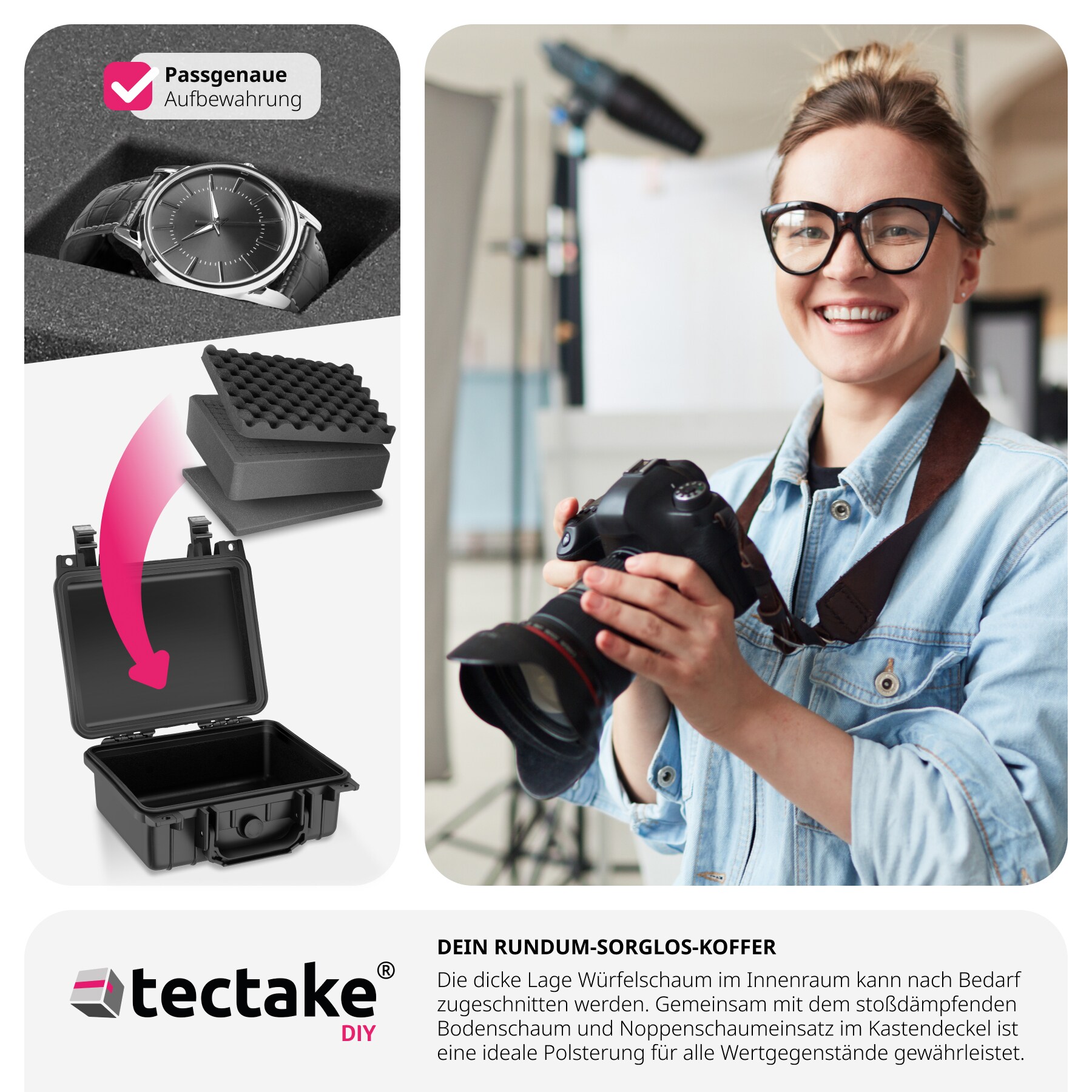tectake® Fotokoffer Universalbox