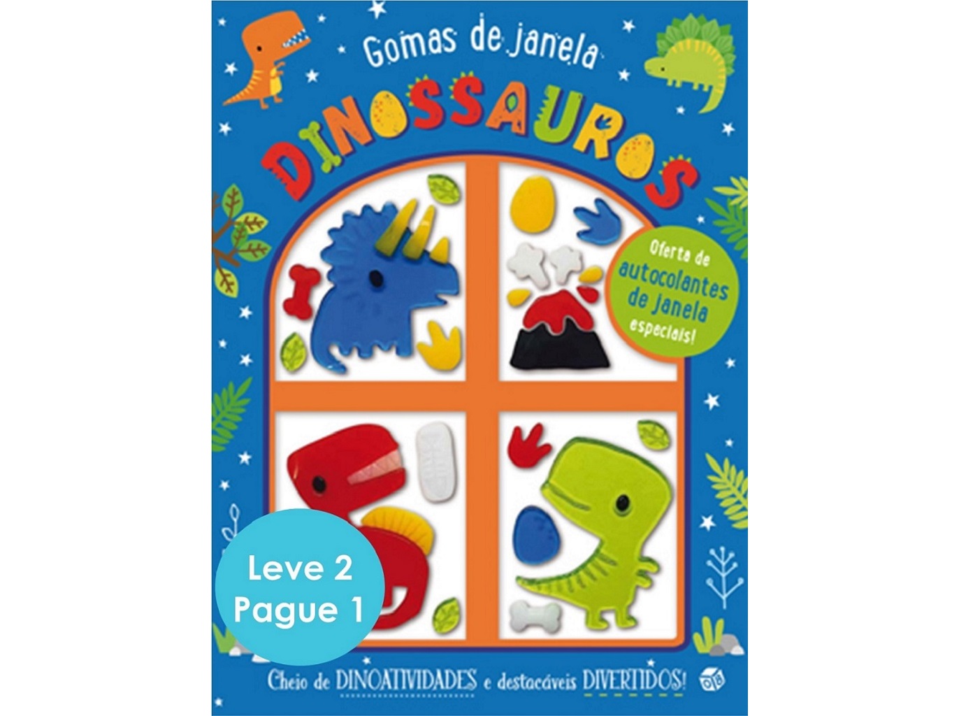 LIVRO GOMAS DE JANELA-DINOSSAURO E ARCO-ÍRIS: MAKE BELIEVE IDEAS