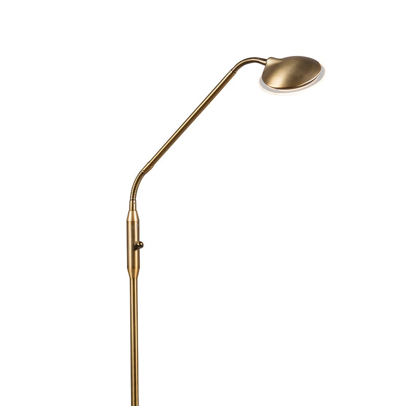QAZQA - Moderne vloerlamp | Staande lamp | Vloerlamp | Lamp | Lichtbrons incl. LED - EVA Dimmer | Dimbaar | Woonkamer | Slaapkamer - Staal Langwerpig - | (niet vervangbaar) LED
