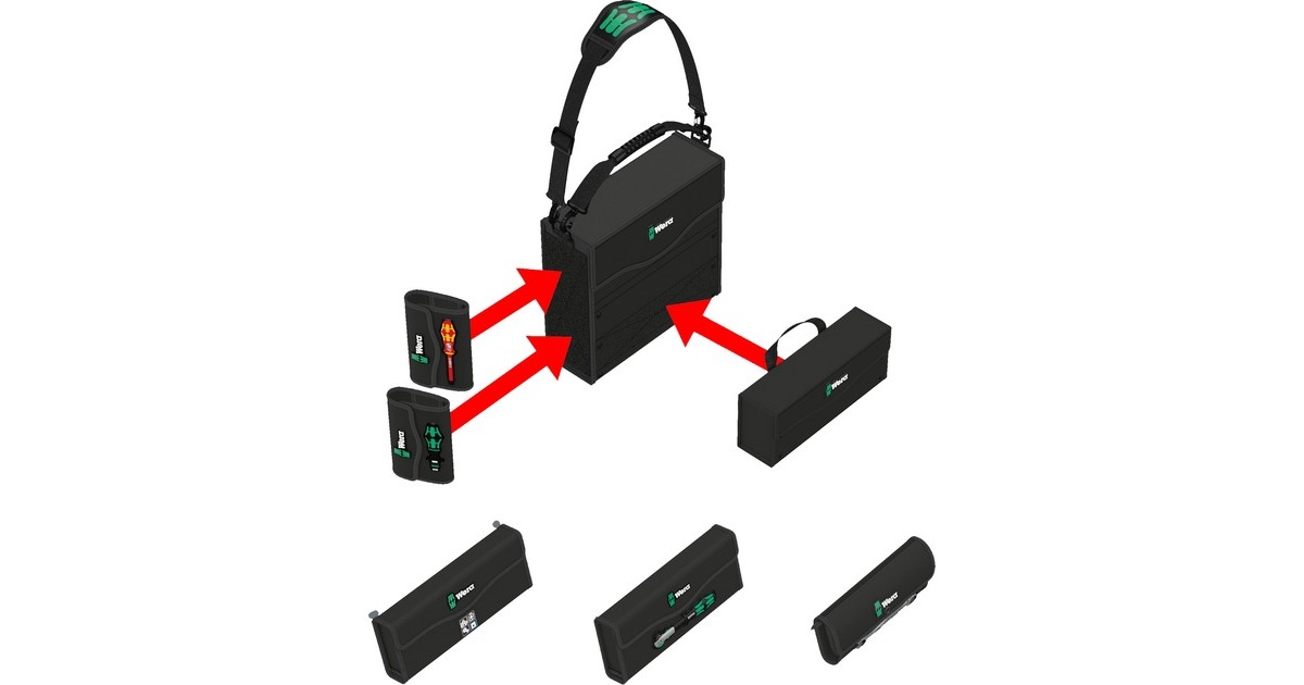 Wera2go 2 tas  (Zwart)