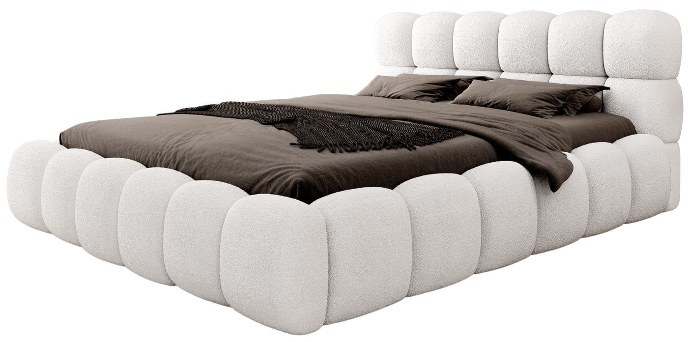 Trae Mobler Boston 140 x 200 cm Gestoffeerd Bed Naturel