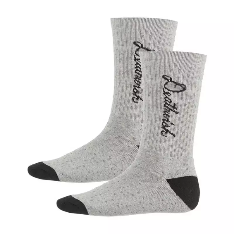 Chaussettes skate DEATHWISH SKATEBOARDS Script Heather Gris