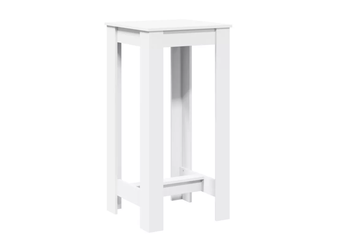Table de bar blanc 51x50x103,5 cm bois d'ingénierie