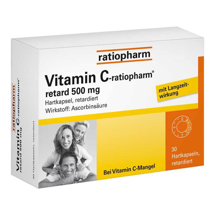 Vitamin C-ratiopharm® retard 500 mg Kapseln, 30 St