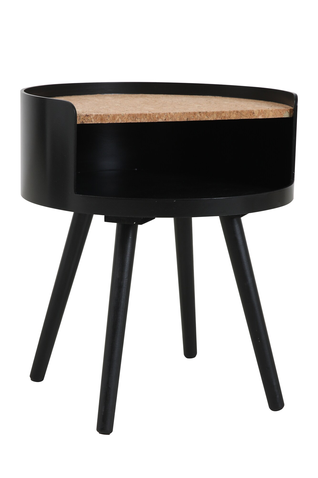 Beistelltisch Cork Couchtisch Sofatisch Kaffeetisch Wohnzimmertisch schwarz