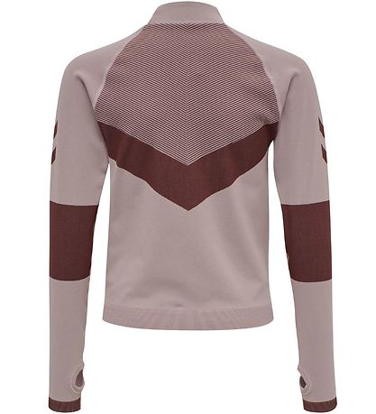 Hummel Pullover - HMLKith - Cropped - Altrosa m. Bordeaux