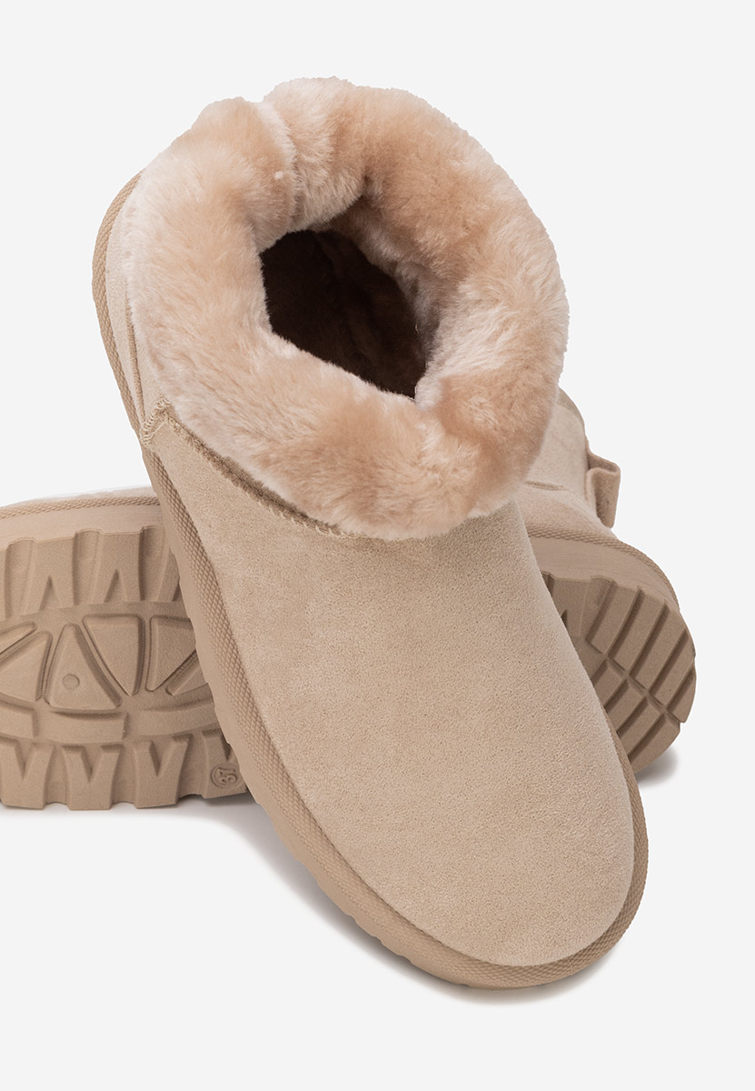 Bottines doublées femme beige Patty