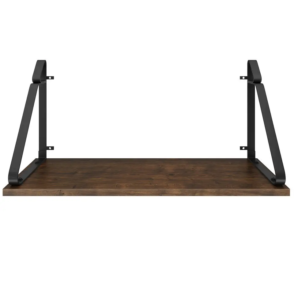 tectake 2 wandplanken Irvine, Industrieel Hout Donker, Rustiek