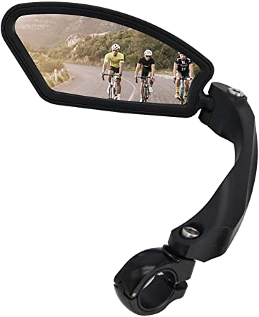 (13cm) Universal Fahrrad Velo Lenker Rückspiegel (Links) - Schwarz
