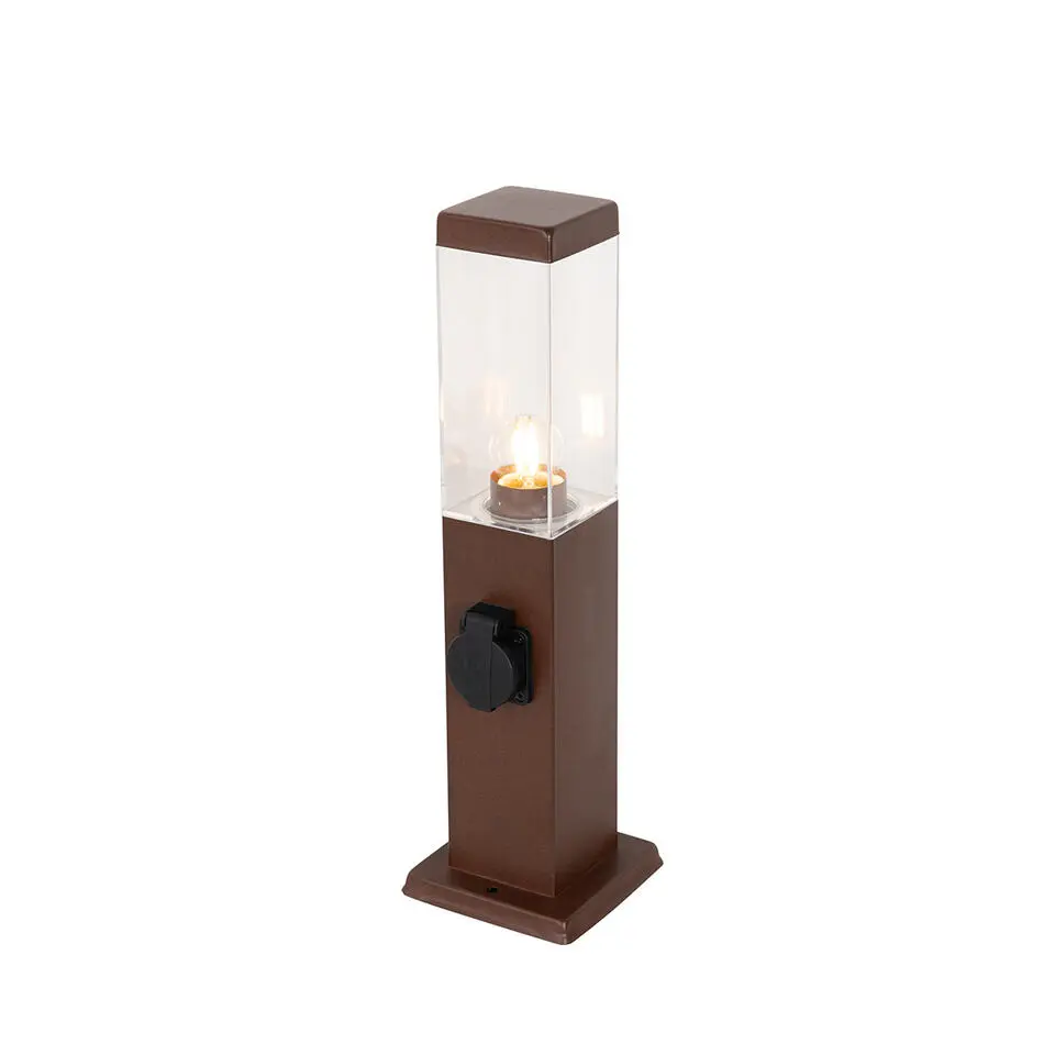 Qazqa staande buitenlampen malios bronskleurig e27