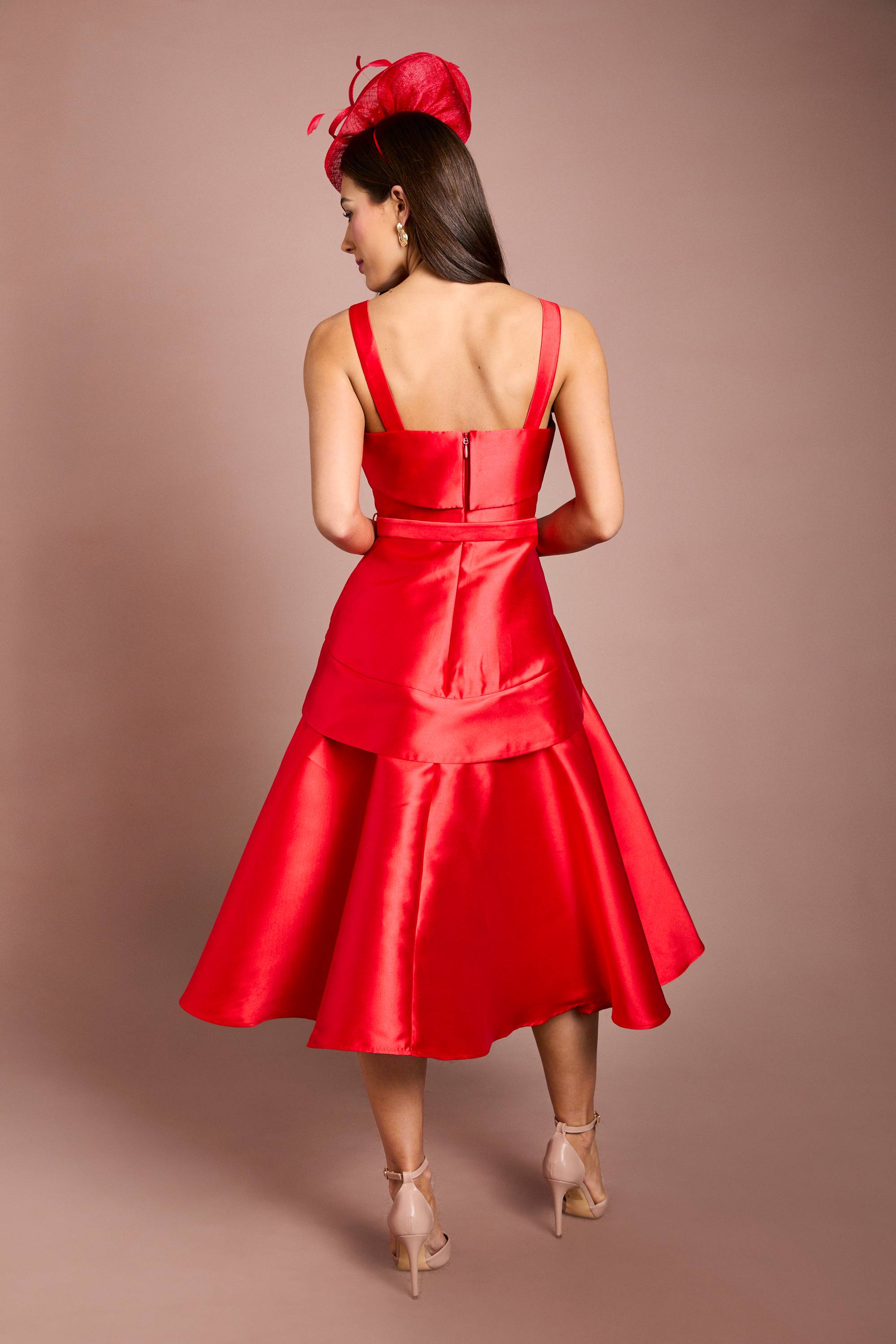 Coast Robe Midi Ceinturée Volumineuse En Sergé Lisa Tan