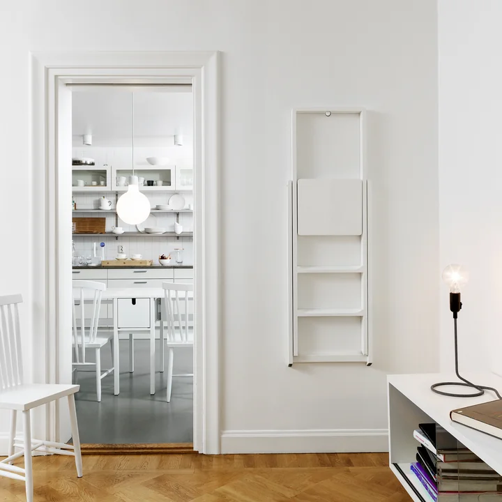 Design House Stockholm - Step Klappleiter, Eiche weiss gebeizt