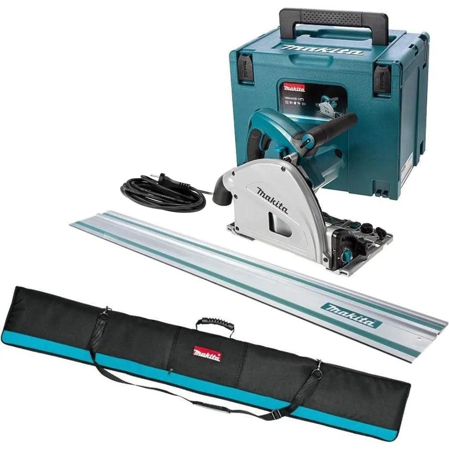 Makita SP6000J1X Invalzaag 165mm 1300W in Mbox   Geleiderail 1500mm   Foudraal