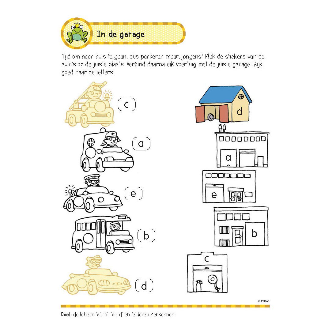 Oefenboek met Stickers - Eerste Leesspelletjes (5-6 jaar)