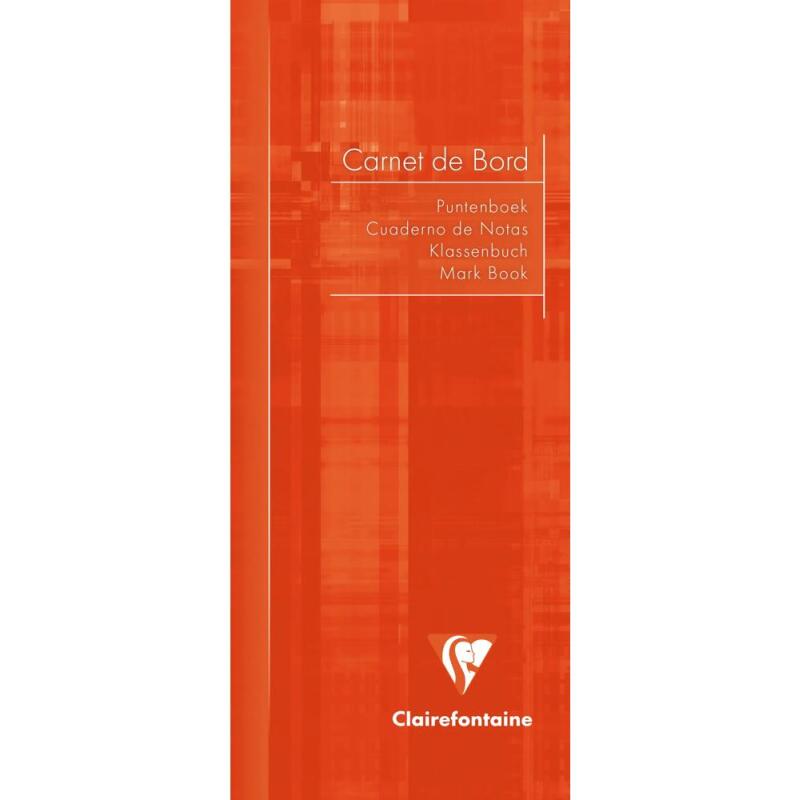 Carnet de bord enseignant piqué 8,5x20cm 32 pages Couleur aléatoire - Assortis