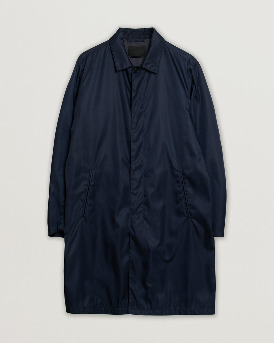 Prada Nylon Car Coat Navy L