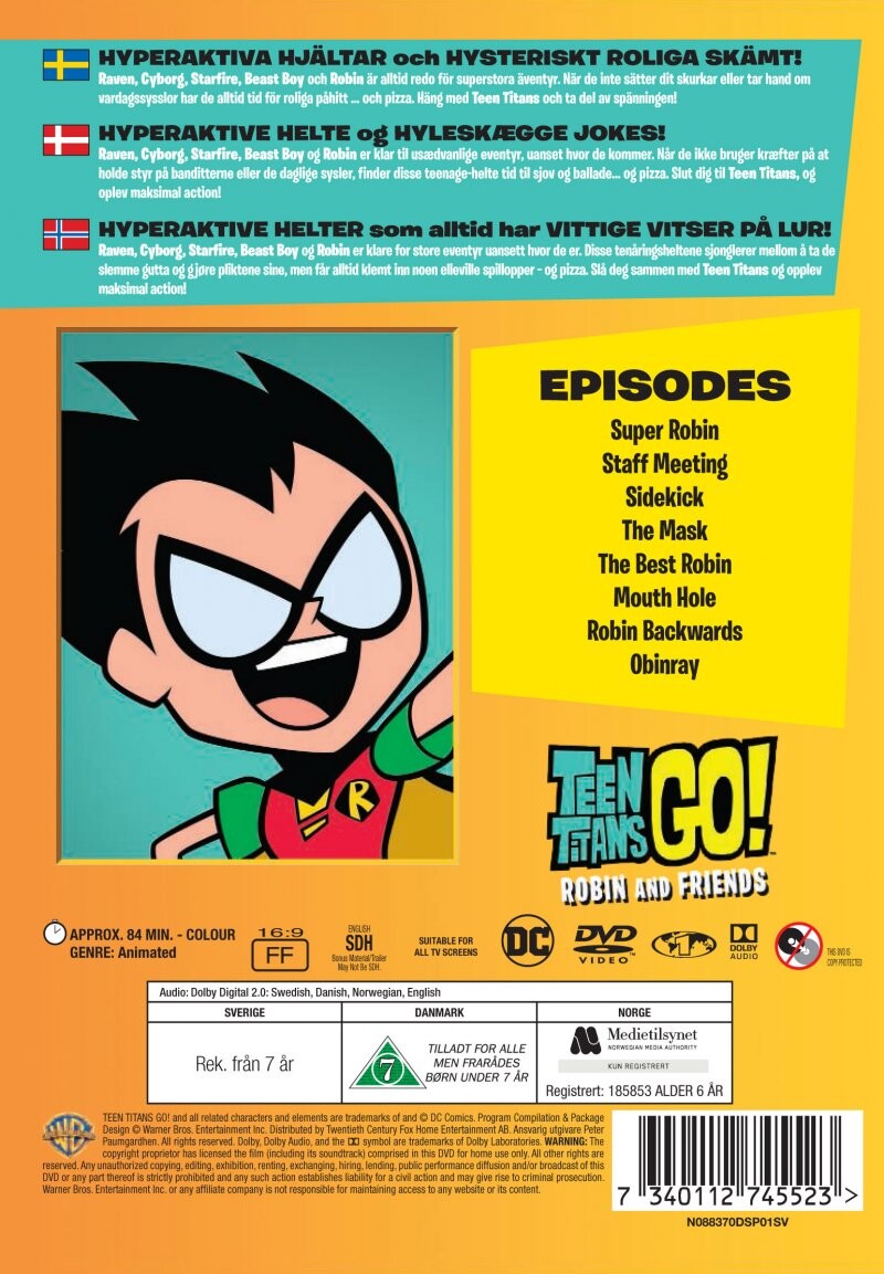 Teen Titans Go - Robin And Friends - DVD