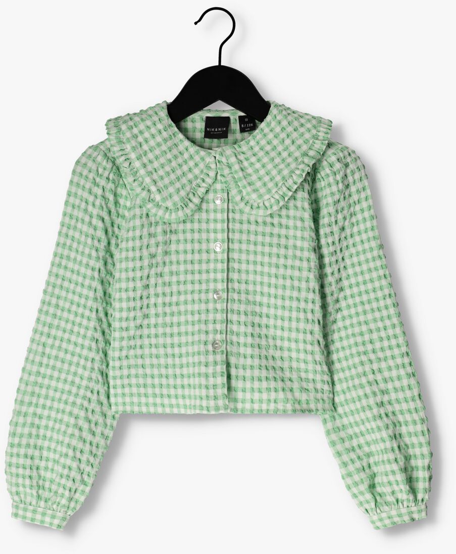 NIK & NIK groene nik & nik blouse rachel check blouse