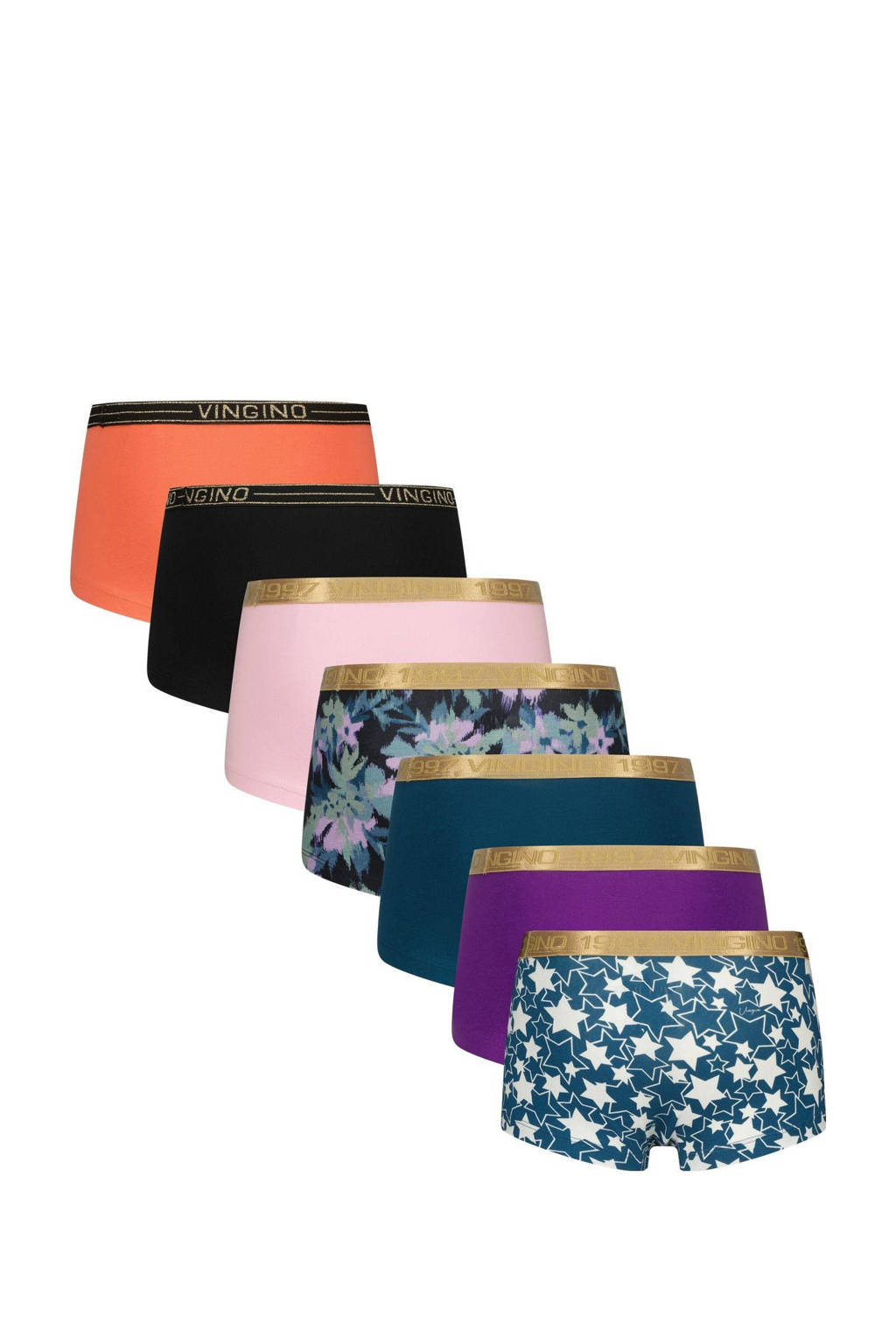 shorts Multi - set van 7 blauw/multicolor