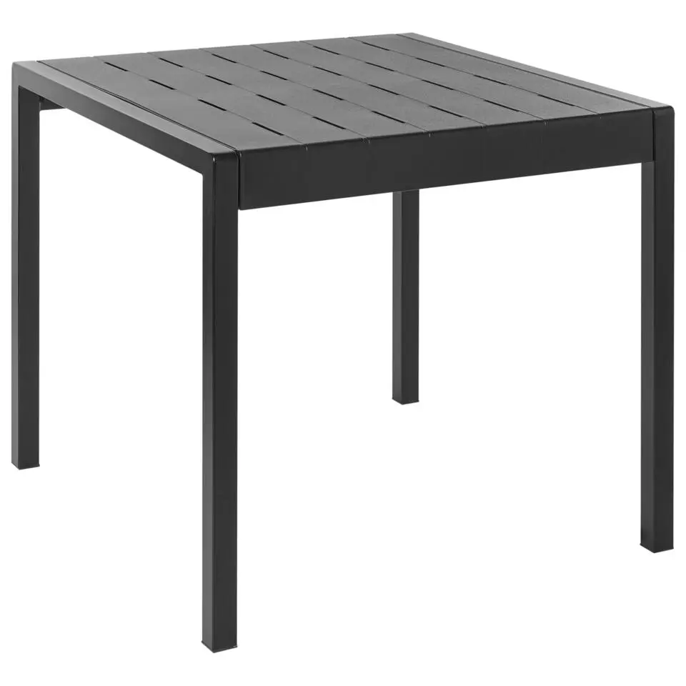 BARTICA - Tuintafel - Zwart - 81 x 84 cm - Synthetisch materiaal