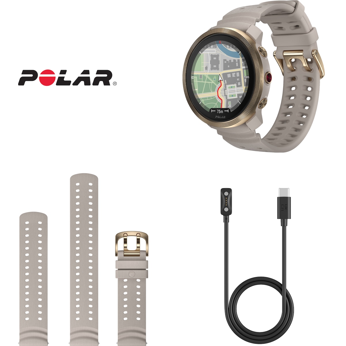 Polar Vantage M3 Smart Multisport klokke S-L (beige)