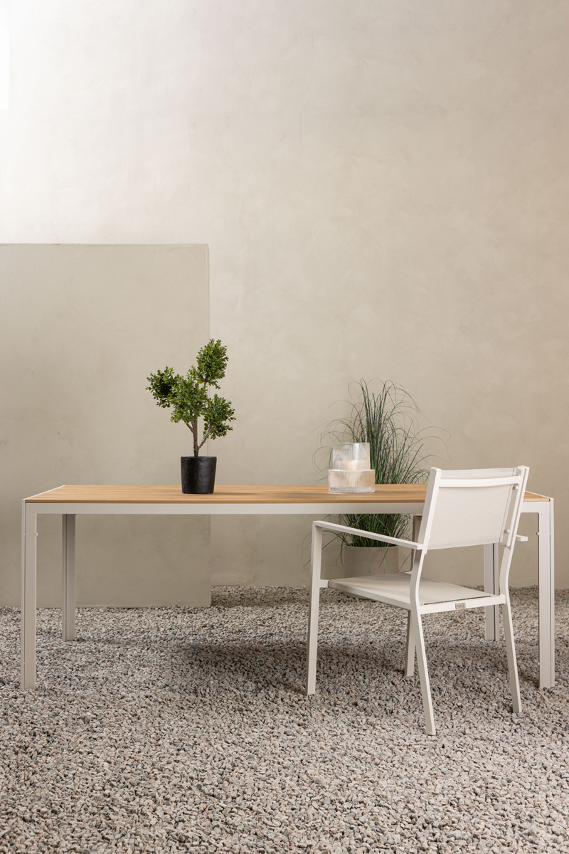 Tuintafel polywood Aaron - 205 x 90 cm Bruin
