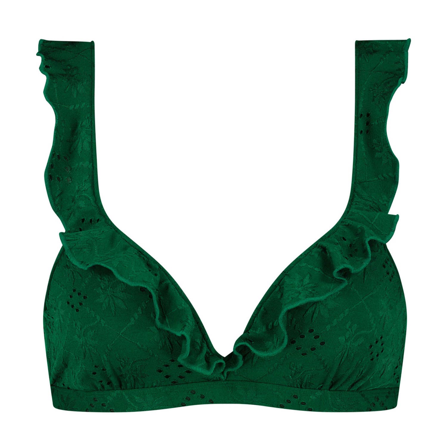 Beachlife  Green Embroidery Top