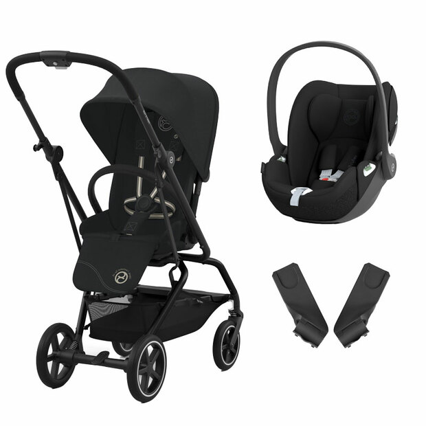 Poussette duo Eezy S Twist+ 2 BLK Noir + Cloud T Sepia Black - CYBEX