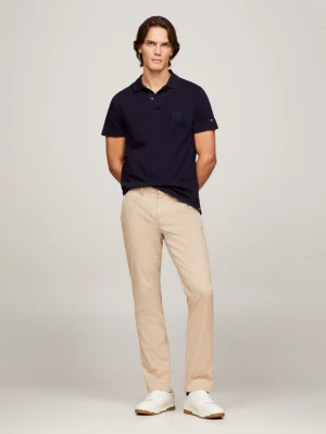 Polo de malha com monograma TH e corte regular