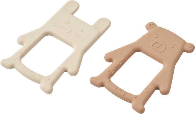 Liewood Jonathan Classic Teether 2-Pack Tuscany rose / apple blossom