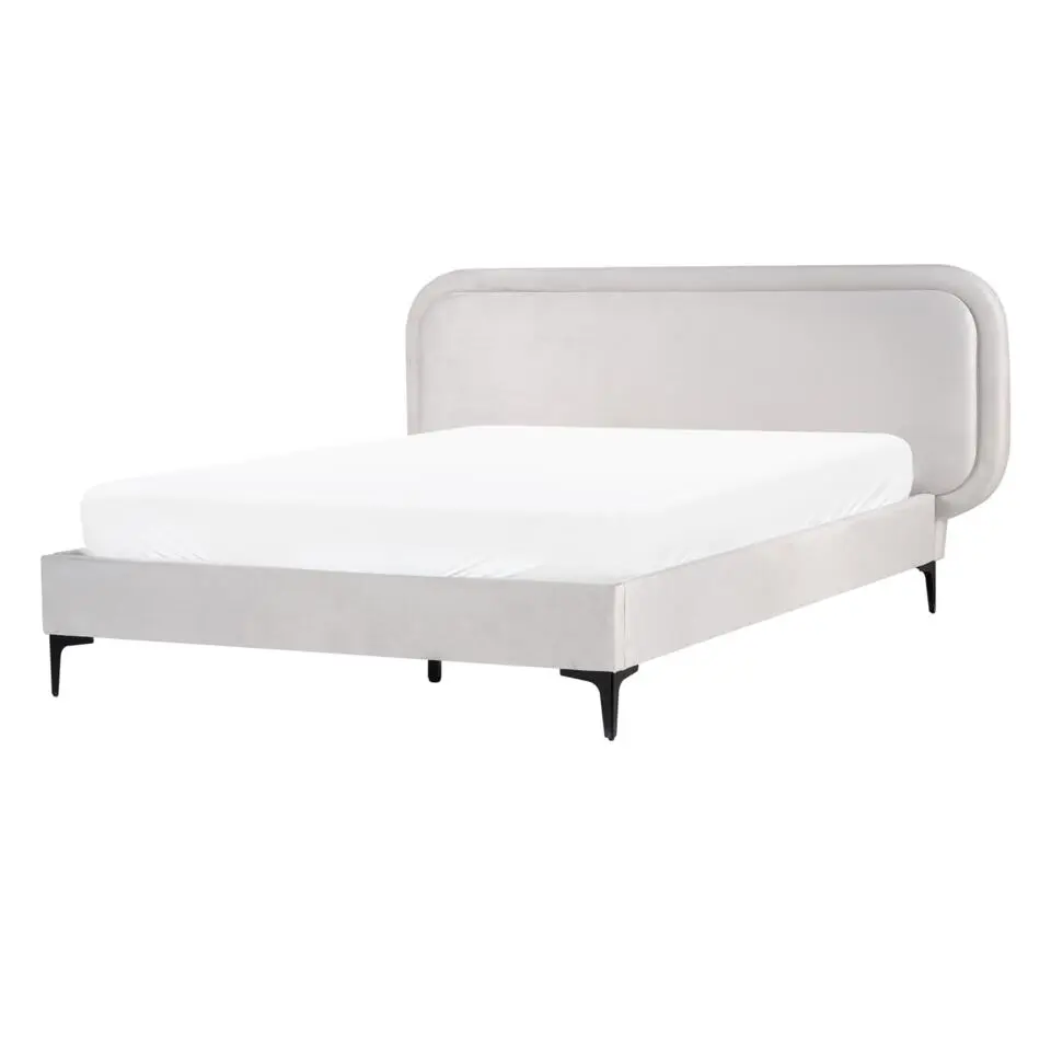 SUZETTE - Tweepersoonsbed - Lichtgrijs - 140 x 200 cm - Polyester