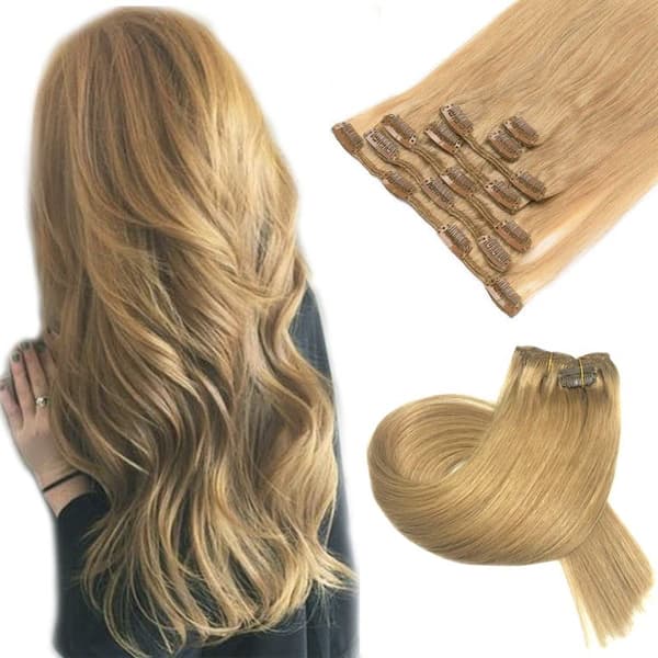 Remy Clip-on Extensions # 27 Medium Blonde 40 cm