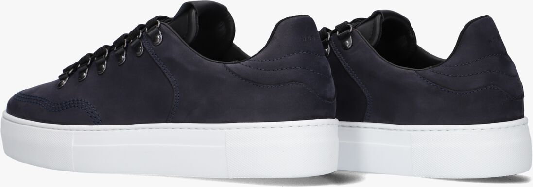 blauwe nubikk lage sneakers jagger roman