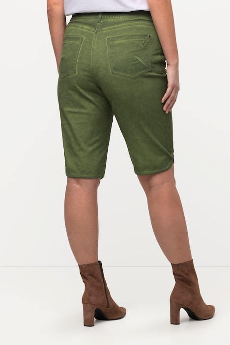 Trachten-Jeansbermuda Mandy, Used-Look, Stickerei