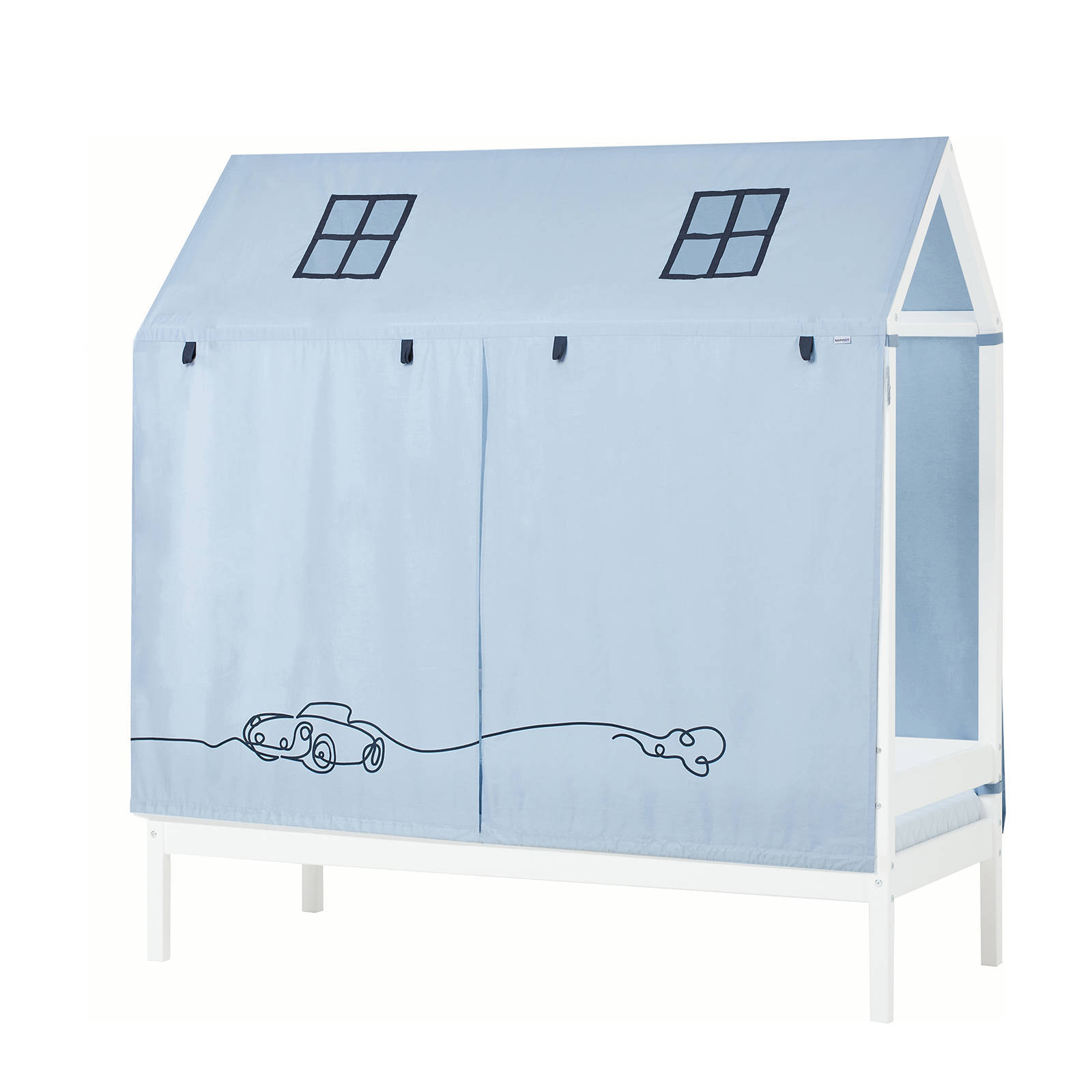 Hoppekids gordijn huisbed Cars (70x160 cm)