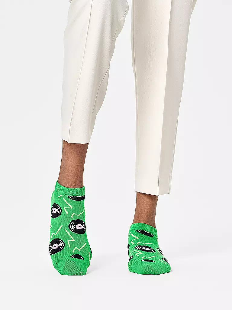 HAPPY SOCKS Damen Sneaker Socken VINYL 36-40 b grün