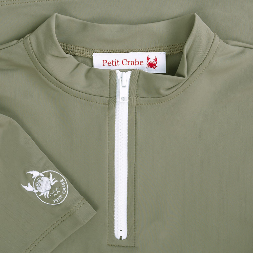 Køb Petit Crabe Olive Max Half Zip Uv-Swim Bluse S/S