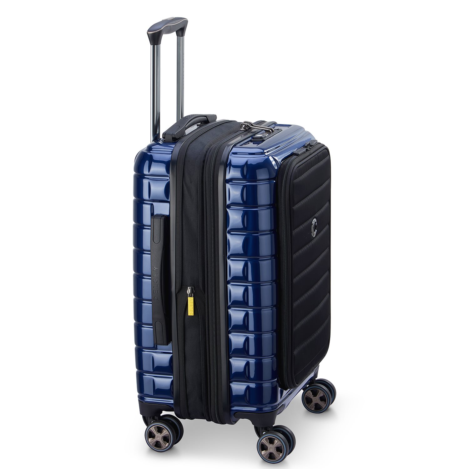 Delsey Shadow 5.0 Cabin Trolley Expandable Front Pocket blue