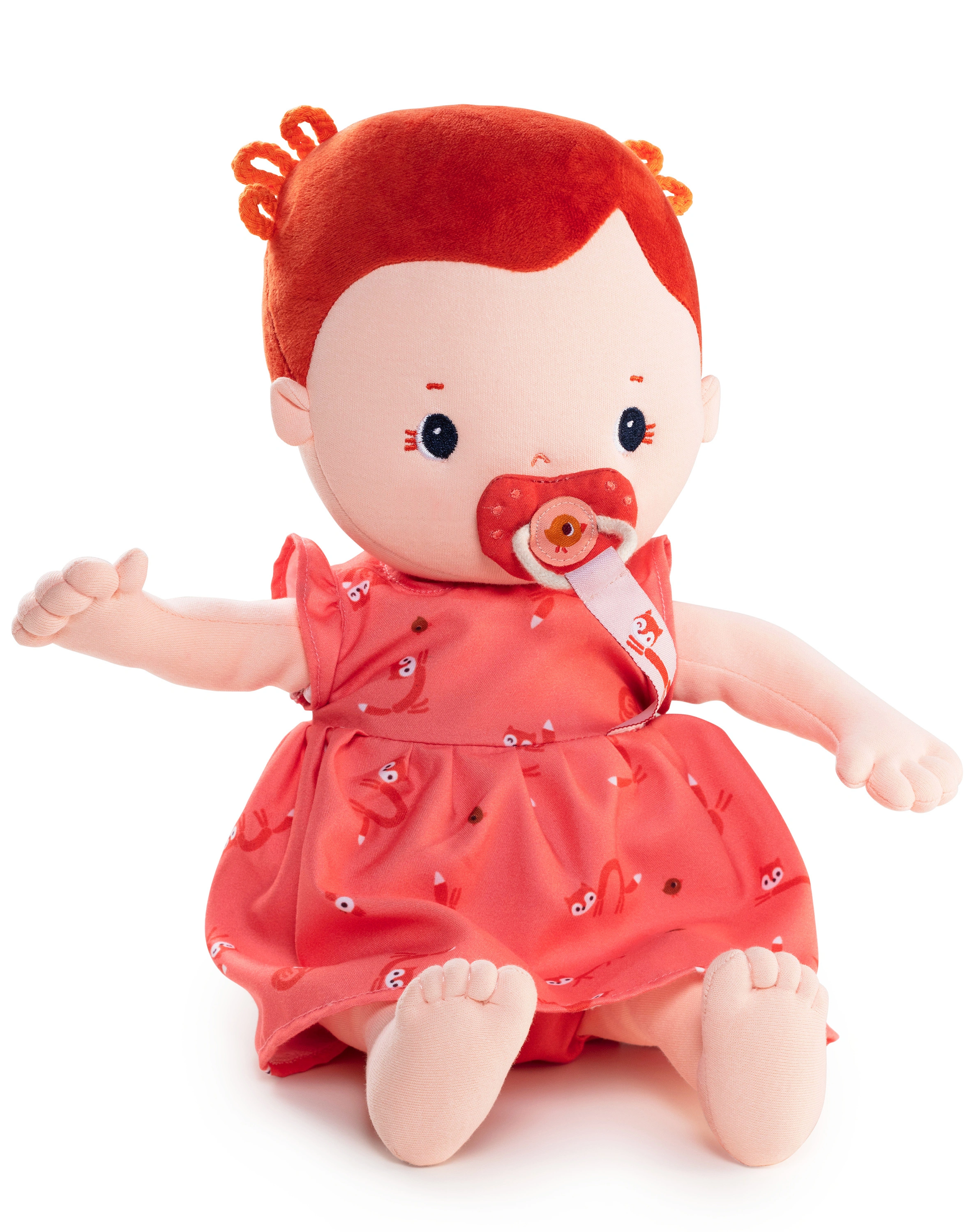 Stoffpuppe ROSE mit Schnuller (36cm)