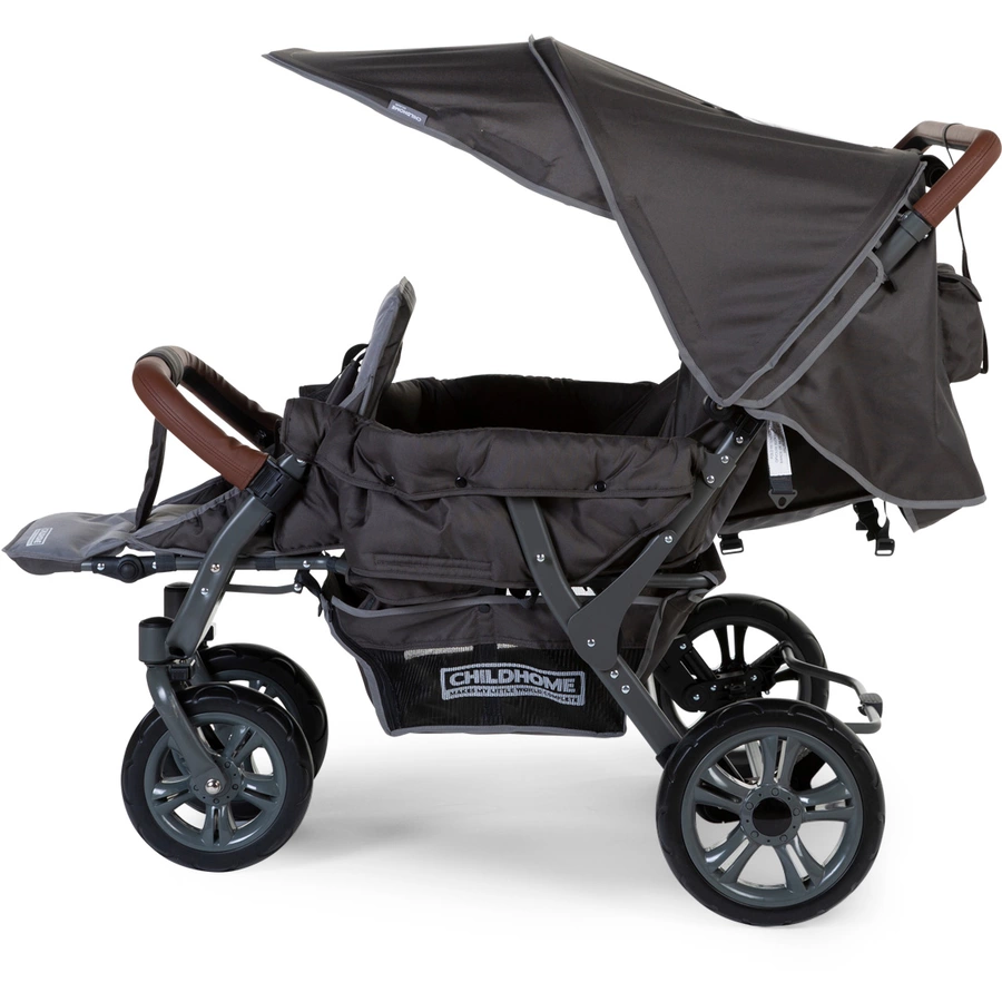 CHILDHOME Drillingssportwagen Triplet Anthrazit